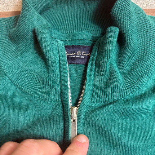 James B. Cook cotton cardigan XXL new, emerald green