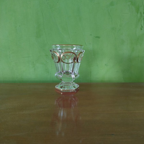 Baccarat crystal glass with gold details, like new
