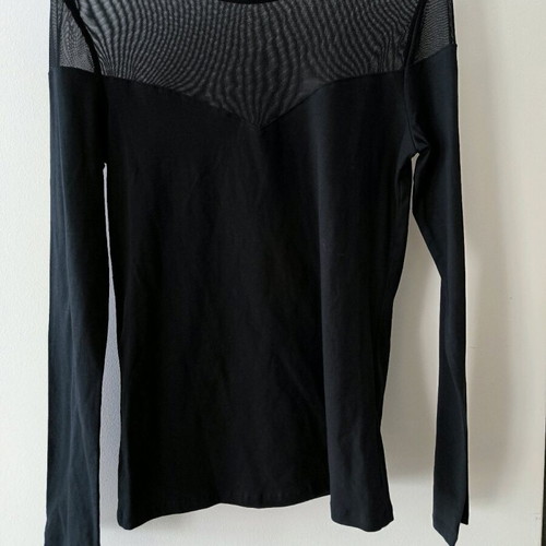 Black women's blouse with transparency new, size L