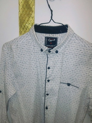 Abrand Jeans shirt like new, boys', size M, white and blue