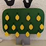 Wooden lemon tree counting toy used, 1970s