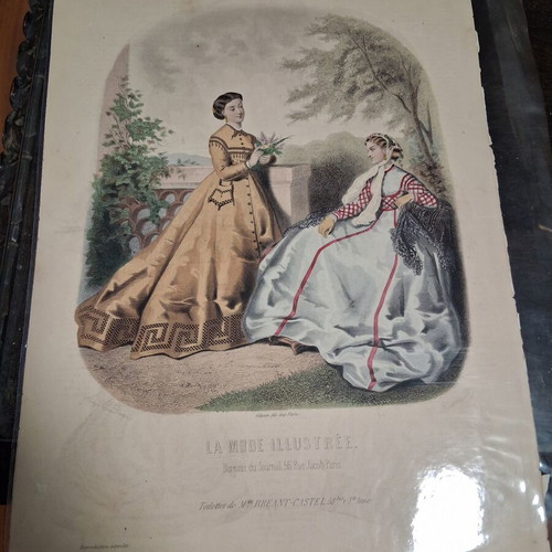 Colored engraving used, good condition