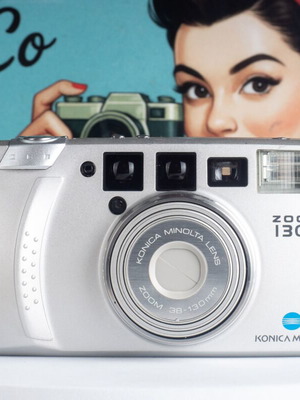 Konica Minolta Zoom 130c 35mm Film Camera used, 38-130mm lens