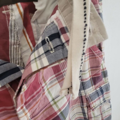 Red Code Cargo Shorts New, 100% Cotton Checked Size L