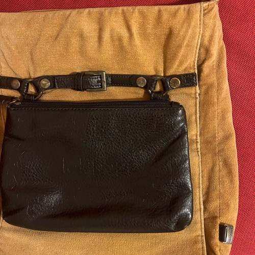 Lollipop crossbody bag like new, brown velour