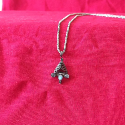 Silver chain 925 with handmade pendant used