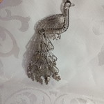 Filigree silver vintage brooch used