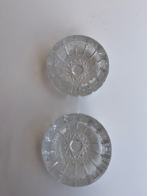 Set of 2 crystal bowls new, 12cm diameter, 5cm height