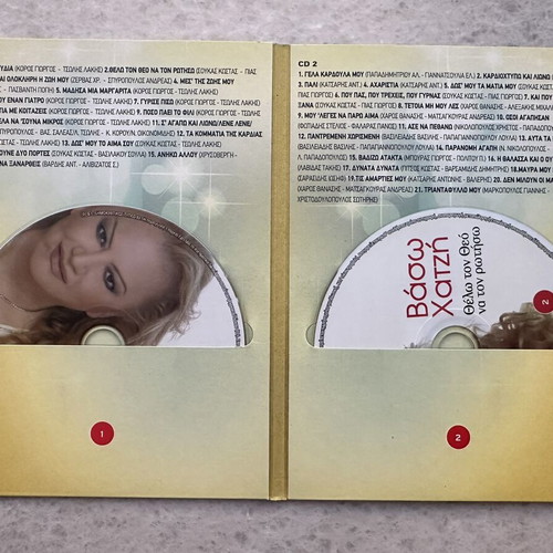 Vasso Chatzi Thelo Ton Theo Na Ton Rotiso 2 CD like new, laiko