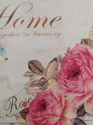 Metal wall art with roses new, 20x20 cm