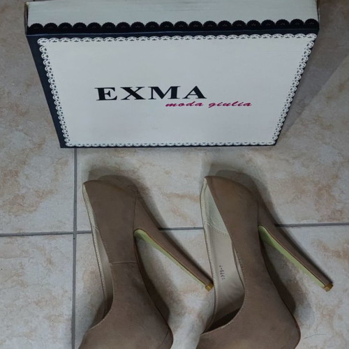 Beige suede pumps used, size 40, 14 cm heel