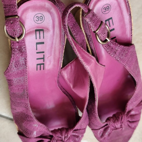 Elite platform sandals size 39, like new, purple