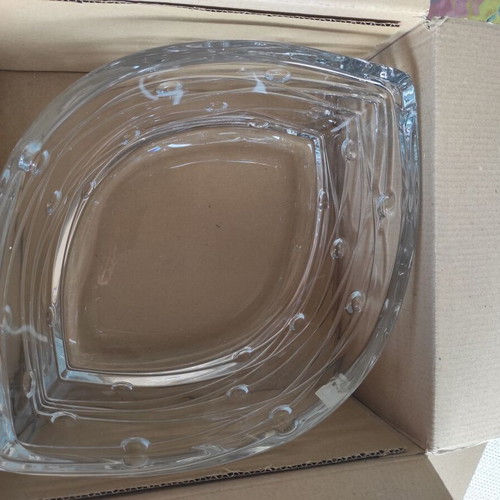 Crystalite Bohemia crystal bowl Labyrinth design