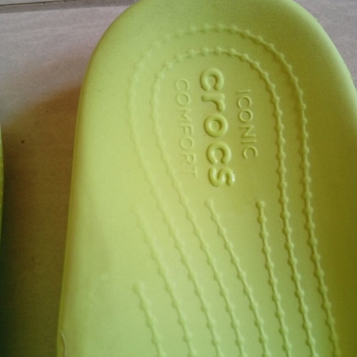 Crocs slippers lime color, size 40