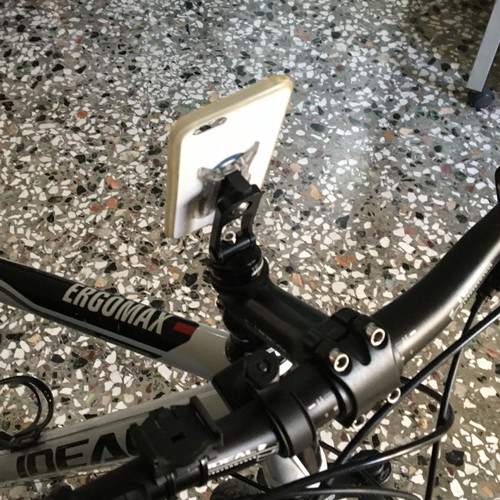 Mobile Phone Mount for Bicycle Used, Aluminum Stem Attachment