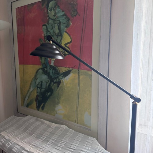 Floor lamp black design with dimmer used