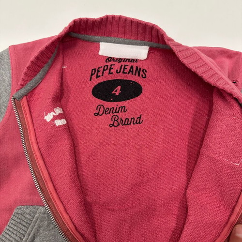 Pepe Jeans children's jacket size 4 years like new, red and grey