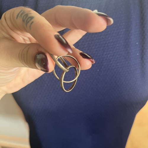 Trivero ring used, silver color