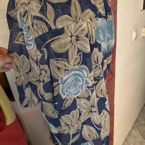 Blue floral shirt, tropical style