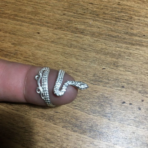 Silver snake ring