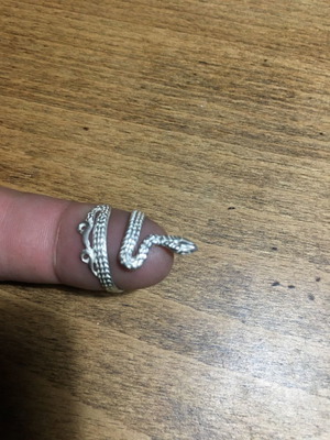 Silver snake ring
