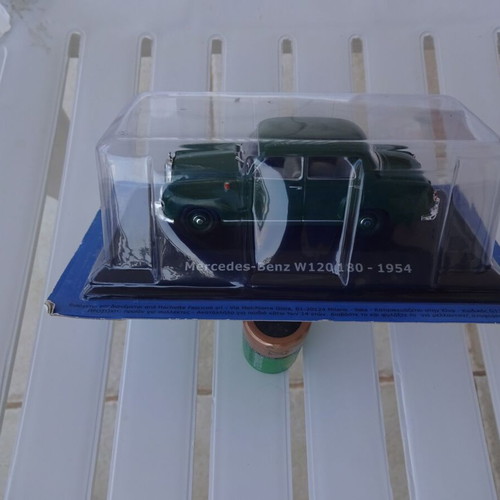 Mercedes W120 miniature car new, green, metal, approx 10cm
