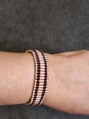 Links of London Friendship bracelet like new, purple-pink macrame