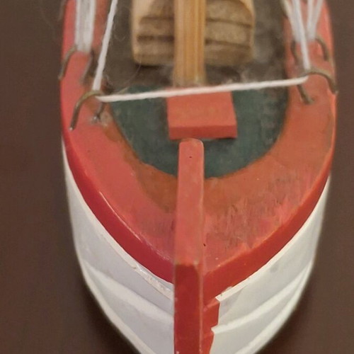 Handmade wooden decorative boat like new
