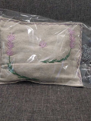 Hand Embroidered Pillow new with Lavender Filling