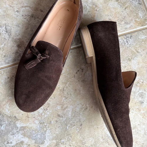 Migato leather loafers like new, beige and brown