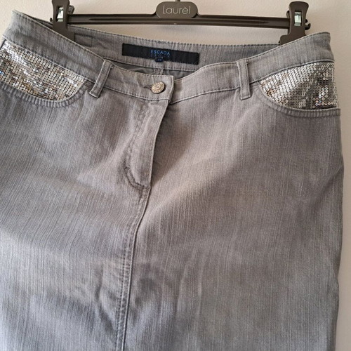 Escada Jean skirt like new with sequins, size XL