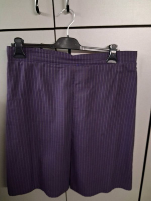 Handmade skirt like new, purple striped with pleat front