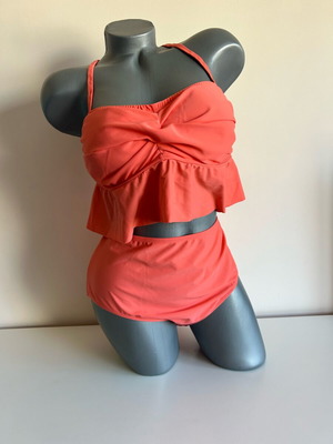 Two-piece orange swimsuit set
