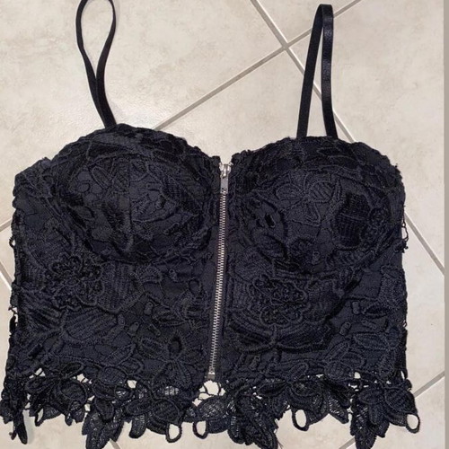 Lace bustier black like new, size S/M