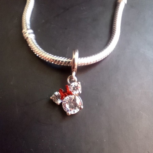 Minnie Mouse Pandora Charm like new, silver