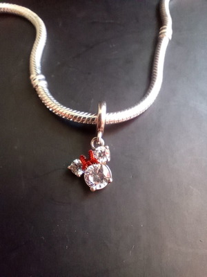 Minnie Mouse Pandora Charm like new, silver
