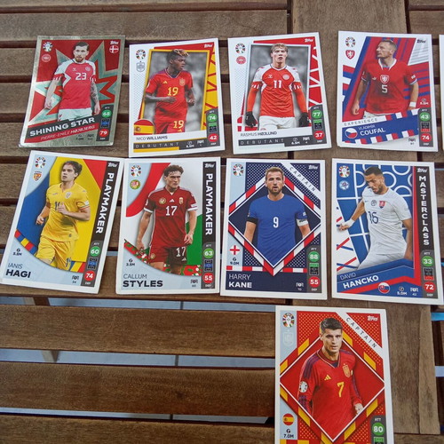 UEFA Euro 2024 Topps football sticker pack, 14 cards