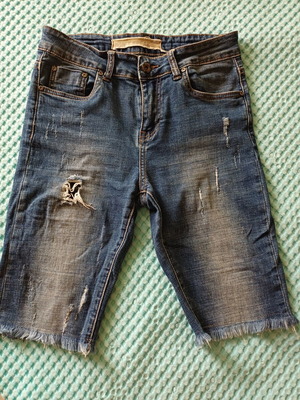 Women's denim bermuda shorts used, size XS, blue