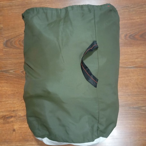Military sleeping bag new, Woodland camouflage, envelope type with carrying sack