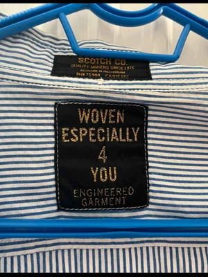 Ανδρικό ριγέ πουκάμισο Scotch μέγεθος L σαν καινούργιο με ιδιαίτερα κουμπιά