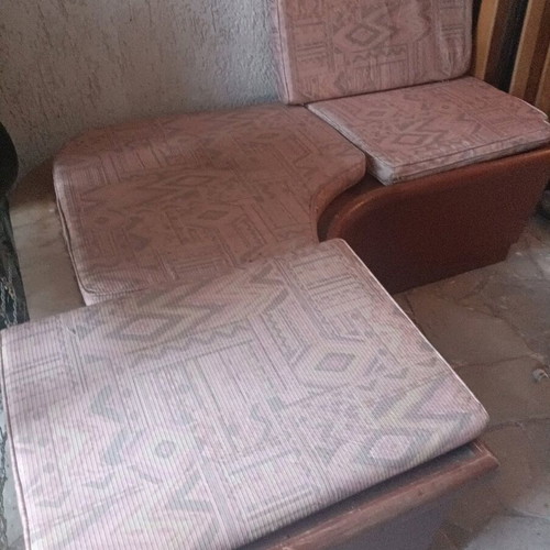 Metal semi-double bed and corner wooden sofa like new