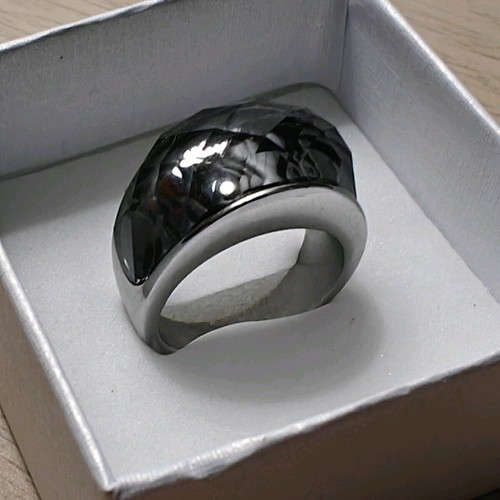 Ring new, gray, size 19 mm Ø