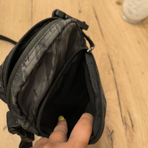 Nike shoulder bag used, camouflage design, black and grey