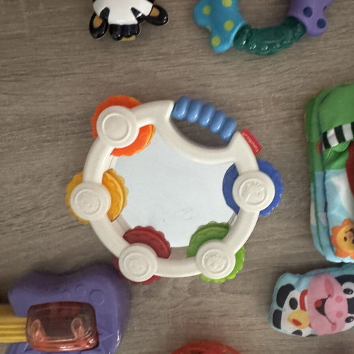 Baby toys set with soft books and rattles
