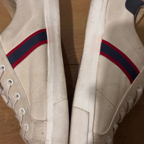 Canvas men's shoes used, white, size 45