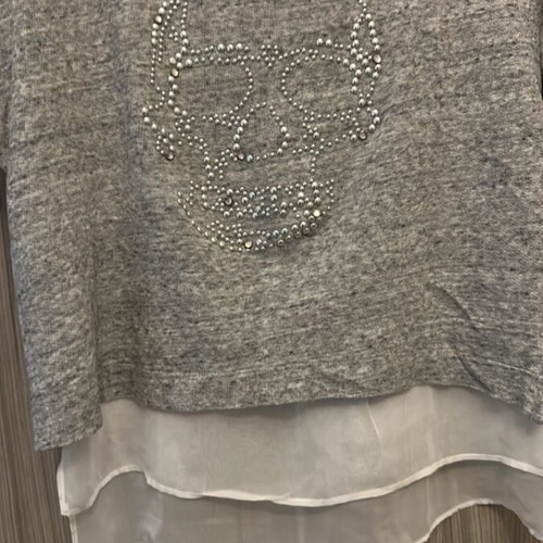 Zara blouse used with studs and built-in transparency, size M