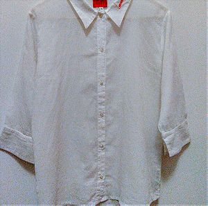 See through άσπρο βαμβακερό πουκάμισο Kenzo, vintage