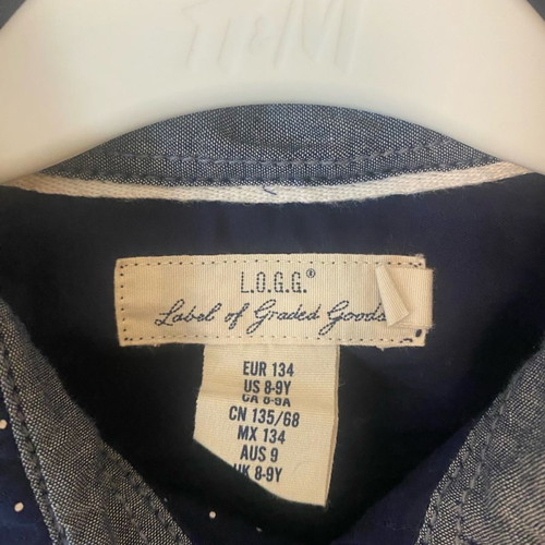 Zara kids shirt used, blue, size 128 cm