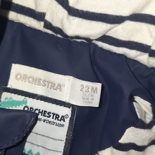 Orchestra toddler jacket with hood design, 18-24 months