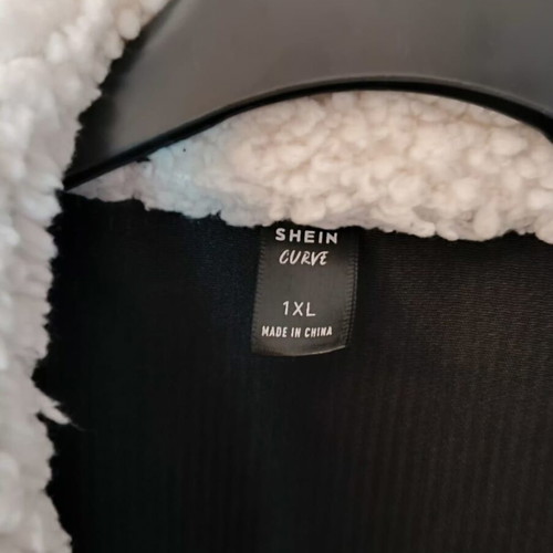 Corduroy jacket Shein Frenchy Plus new, black, Borg collar